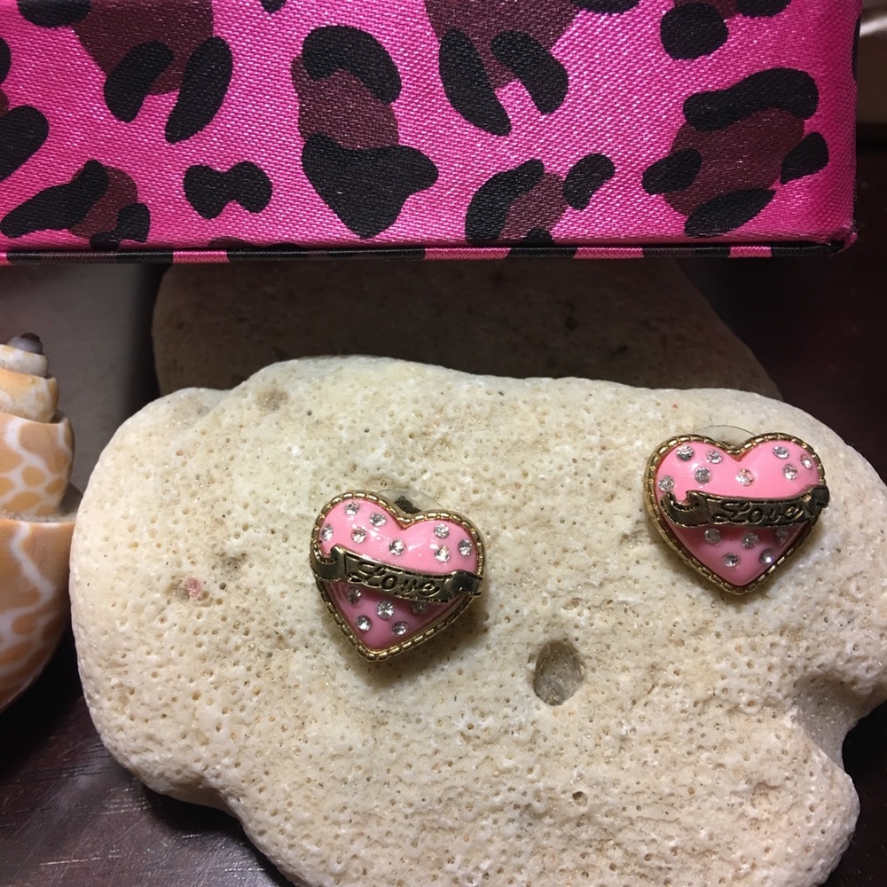 Betsey Johnson Heart Earrings